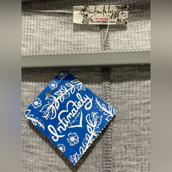 Free People Rock the boat Light Gray Long Sleeve Top - Picture 7 of 7